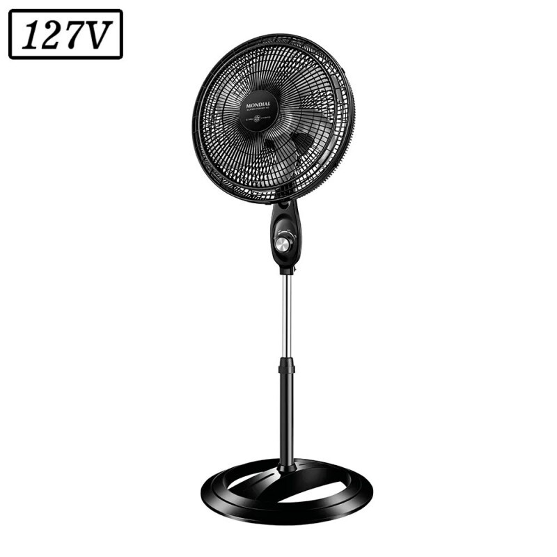 VENTILADOR MONDIAL VSP40C-NB SUPER POWER COLUNA 40CM 6 PAS 3 VEL 127V PRETO