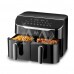 FRITADEIRA MULTILASER AIR FRYER C/ 2 GAVETAS 8L GO219 1800W 127V PRETO