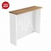 ILHA NESHER 120CM CANELADA BRANCO/NATURE 500702